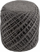 Moapa Charcoal Wool Pouf Moapa Charcoal Wool Pouf
