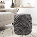 Moapa Charcoal Wool Pouf Moapa Charcoal Wool Pouf