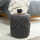 Moapa Charcoal Wool Pouf Moapa Charcoal Wool Pouf