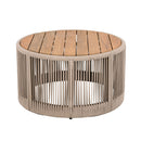 Modern Rustic Coffee Table & Side Table With Woven Rope Design (SAK56739) Modern Rustic Coffee Table & Side Table With Woven Rope Design (SAK56739)
