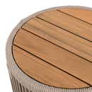 Modern Rustic Coffee Table & Side Table With Woven Rope Design (SAK56739) Modern Rustic Coffee Table & Side Table With Woven Rope Design (SAK56739)