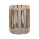 Modern Rustic Coffee Table & Side Table With Woven Rope Design (SAK56739) Modern Rustic Coffee Table & Side Table With Woven Rope Design (SAK56739)