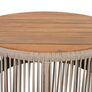 Modern Rustic Coffee Table & Side Table With Woven Rope Design (SAK56739) Modern Rustic Coffee Table & Side Table With Woven Rope Design (SAK56739)