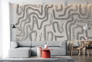 Modern Abstract Brushstroke Wallpaper - Neutral Artistic Wall Mural Modern Abstract Brushstroke Wallpaper - Neutral Artistic Wall Mural