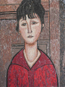 "Head of a Young Girl" - Amedeo Modigliani Mosaic Reproduction "Head of a Young Girl" - Amedeo Modigliani Mosaic Reproduction