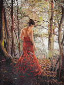 Attractive Forest Maiden: Marble Mosaic Mural Attractive Forest Maiden: Marble Mosaic Mural