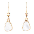 White Mother of Pearl Golden Drop Earrings White Mother of Pearl Golden Drop Earrings