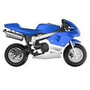 MotoTec Phantom 49CC Two-Stroke Gas Pocket Bike, Blue (96421375) MotoTec Phantom 49CC Two-Stroke Gas Pocket Bike, Blue (96421375)