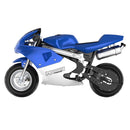 MotoTec Phantom 49CC Two-Stroke Gas Pocket Bike, Blue (96421375) MotoTec Phantom 49CC Two-Stroke Gas Pocket Bike, Blue (96421375)