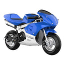 MotoTec Phantom 49CC Two-Stroke Gas Pocket Bike, Blue (96421375) MotoTec Phantom 49CC Two-Stroke Gas Pocket Bike, Blue (96421375)
