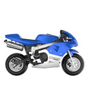 MotoTec Phantom 49CC Two-Stroke Gas Pocket Bike, Blue (96421375) MotoTec Phantom 49CC Two-Stroke Gas Pocket Bike, Blue (96421375)