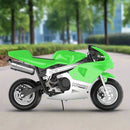 MotoTec Phantom 49CC Two-Stroke Gas Pocket Bike, Green (92461375) MotoTec Phantom 49CC Two-Stroke Gas Pocket Bike, Green (92461375)