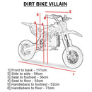 MotoTec Villain 52CC 2-Stroke Kids Gas Dirt Bike (93495478) MotoTec Villain 52CC 2-Stroke Kids Gas Dirt Bike (93495478)
