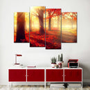 Bright Red Forest Wall Art Bright Red Forest Wall Art
