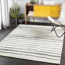 Moorebank Black Striped Wool Rug Moorebank Black Striped Wool Rug