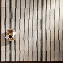 Moorebank Black Striped Wool Rug Moorebank Black Striped Wool Rug