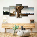 Walking Lone Elephant Wall Art Walking Lone Elephant Wall Art