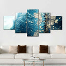 Blue White Gold Abstract Wall Art Blue White Gold Abstract Wall Art