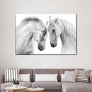 White Horse Couple Wall Art White Horse Couple Wall Art
