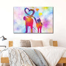 Cat And Dog Love Wall Art Cat And Dog Love Wall Art
