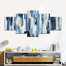 Striped Blue Abstract Wall Art Striped Blue Abstract Wall Art