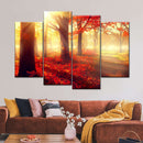 Bright Red Forest Wall Art Bright Red Forest Wall Art