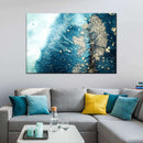 Blue White Gold Abstract Wall Art Blue White Gold Abstract Wall Art