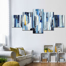 Striped Blue Abstract Wall Art Striped Blue Abstract Wall Art
