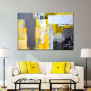 Yellow On Gray Abstract Wall Art Yellow On Gray Abstract Wall Art