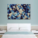 Blue Abstract Geometric Wall Art Blue Abstract Geometric Wall Art