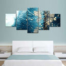 Blue White Gold Abstract Wall Art Blue White Gold Abstract Wall Art