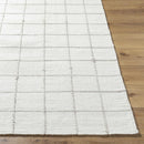 Nissa White Gray Checkered Wool Rug Nissa White Gray Checkered Wool Rug