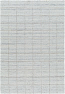 Nissa Light Gray Checkered Wool Rug Nissa Light Gray Checkered Wool Rug