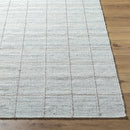 Nissa Light Gray Checkered Wool Rug Nissa Light Gray Checkered Wool Rug
