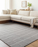 Nissa Gray Checkered Wool Rug Nissa Gray Checkered Wool Rug