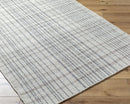 Nissa Gray Blue Checkered Wool Rug Nissa Gray Blue Checkered Wool Rug
