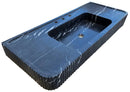 Nero Marquina Marble Wall-mount Bathroom Vanity Sink Fluted Front (W)20" (L)48" (H)5" Nero Marquina Marble Wall-mount Bathroom Vanity Sink Fluted Front (W)20" (L)48" (H)5"