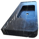 Nero Marquina Marble Wall-mount Bathroom Vanity Sink Fluted Front (W)20" (L)48" (H)5" Nero Marquina Marble Wall-mount Bathroom Vanity Sink Fluted Front (W)20" (L)48" (H)5"