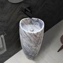 New York Marble Pedestal Stand-Alone Sink Curved (D)22" (H)34" New York Marble Pedestal Stand-Alone Sink Curved (D)22" (H)34"