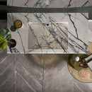 New York Marble Wall-mount Bathroom Sink Hidden Drain Polished (W)16" (L)43" (H)6" New York Marble Wall-mount Bathroom Sink Hidden Drain Polished (W)16" (L)43" (H)6"