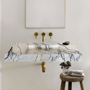 New York Marble Wall-mount Bathroom Sink Hidden Drain Polished (W)16" (L)43" (H)6" New York Marble Wall-mount Bathroom Sink Hidden Drain Polished (W)16" (L)43" (H)6"