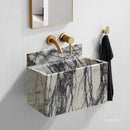 New York Marble Wall-Mount Bathroom Sink with Backsplash (W)16" (L)24" (H)12" New York Marble Wall-Mount Bathroom Sink with Backsplash (W)16" (L)24" (H)12"