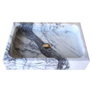 New York Marble Rectangular Wall-mount Bathroom Sink Polished (W)16" (L)24" (H)5" New York Marble Rectangular Wall-mount Bathroom Sink Polished (W)16" (L)24" (H)5"