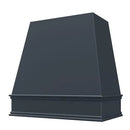Navy Blue Wood Range Hood With Tapered Front and Decorative Trim - 30", 36", 42", 48", 54" and 60" Widths Available Navy Blue Wood Range Hood With Tapered Front and Decorative Trim - 30", 36", 42", 48", 54" and 60" Widths Available