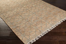 Rice Dusty Sage Fringed Jute Carpet Rice Dusty Sage Fringed Jute Carpet