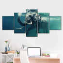 Swimming Elephant Wall Art Swimming Elephant Wall Art