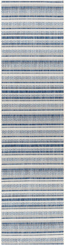 Olin White&Blue Striped Nordic Rug Olin White&Blue Striped Nordic Rug