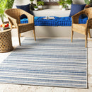 Olin White&Blue Striped Nordic Rug Olin White&Blue Striped Nordic Rug