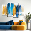Blue And Gold Abstract Wall Art Blue And Gold Abstract Wall Art