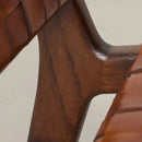 Original Leather Detailed Wooden Armchair Original Leather Detailed Wooden Armchair